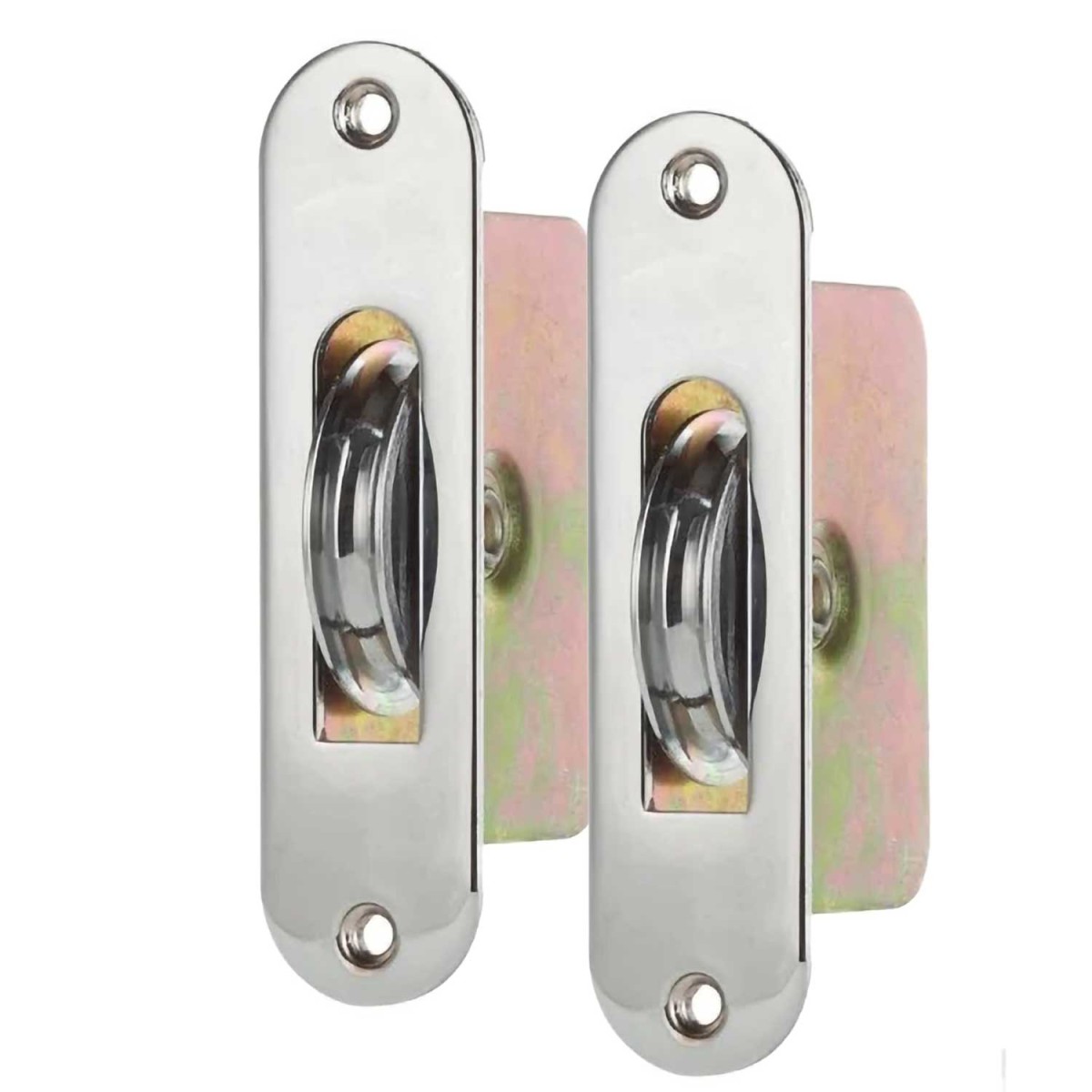 Chroom, zwaar, katrollen set - rond